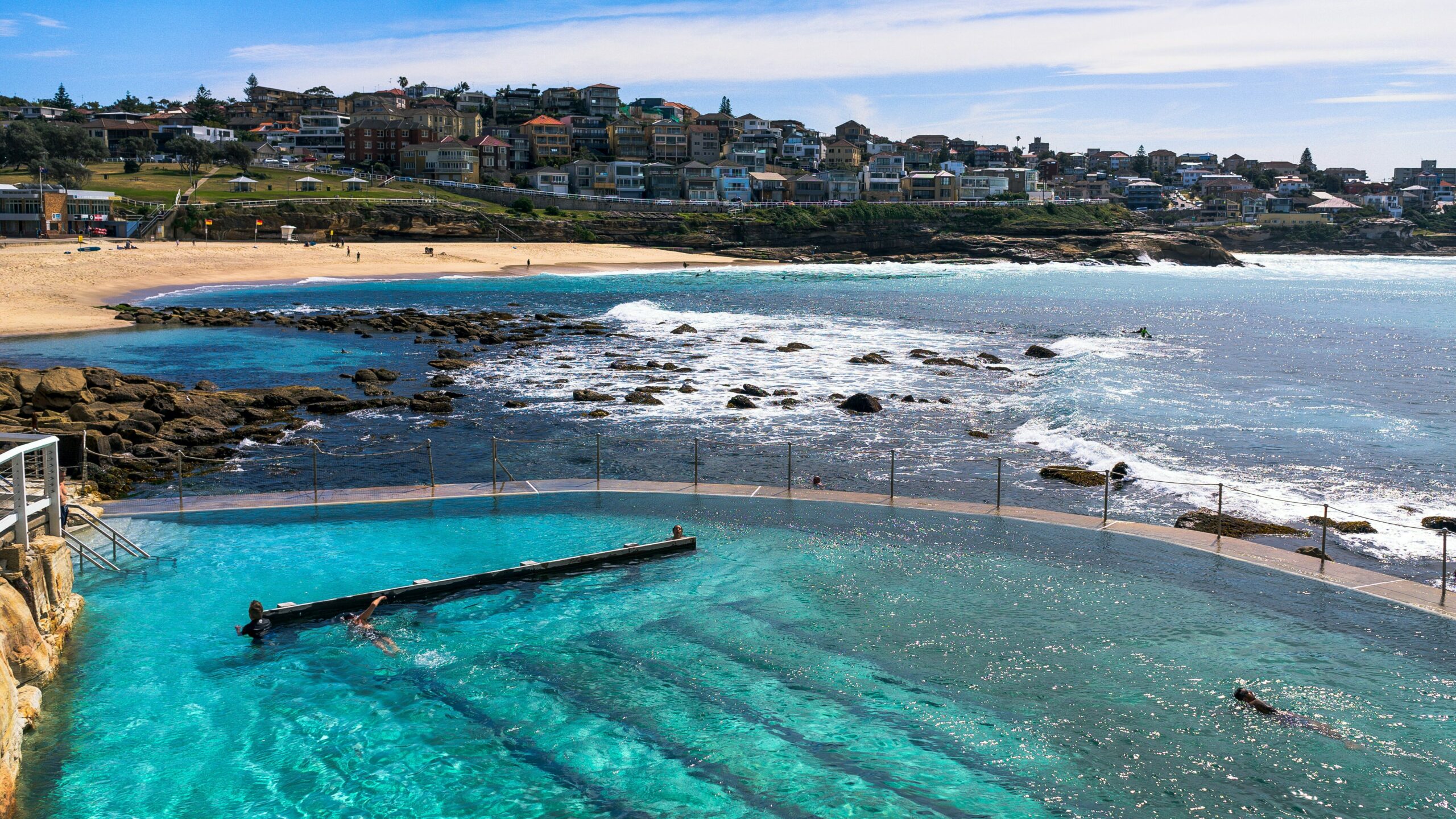 Bronte Baths along the Bondi to Coogee coastal walk