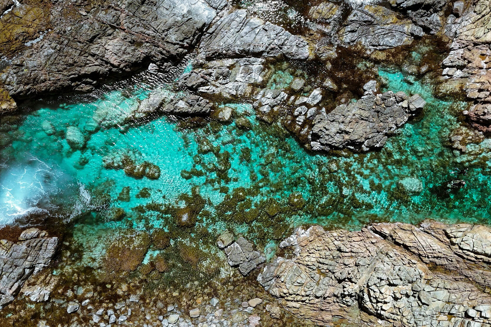 Birds Eye of beautiful waters at the Aquarium in Yallingup