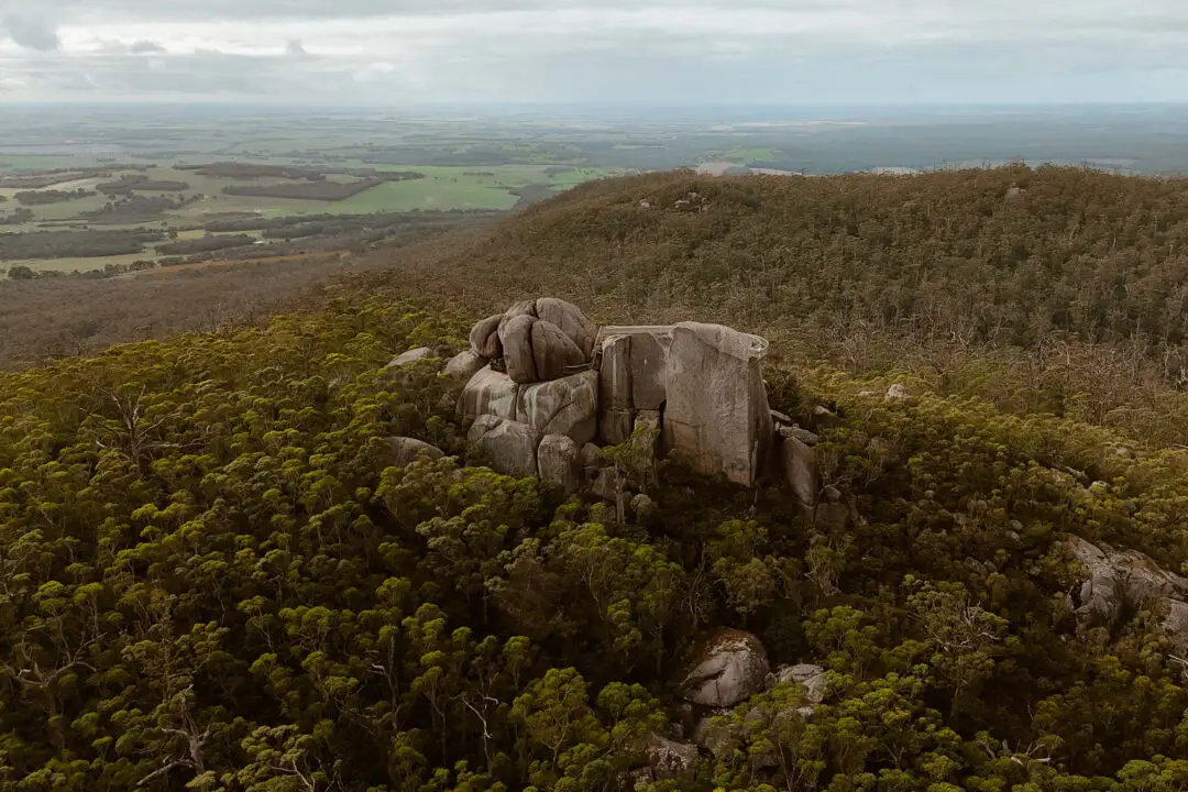 Aerial view of Granite Skywalk, Castle Rock