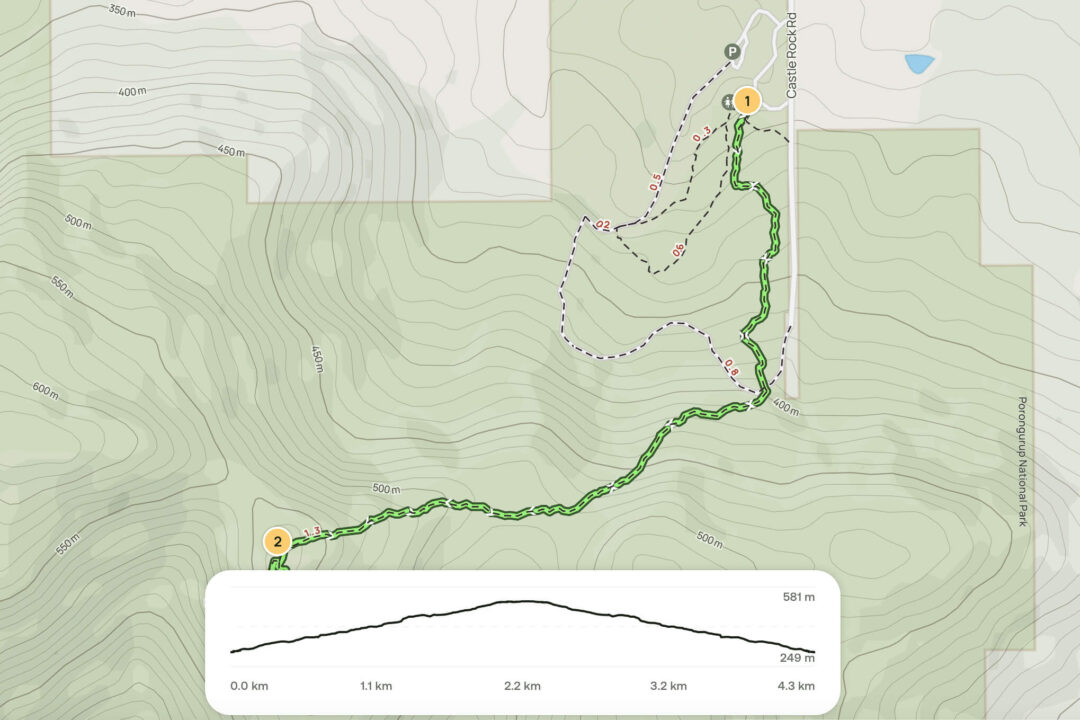 Map of Granite Skywalk Hiking Trail